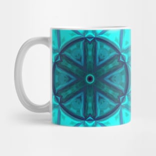 Mosaic Mandala Flower Blue and Purple Mug